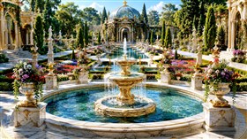 4K Garden Fountain