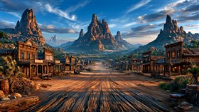 4K Old West Town