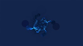 Windows virus in blue