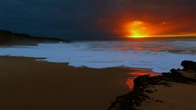High Tide At Sunset