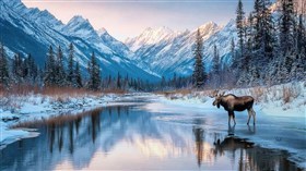 Winter Moose