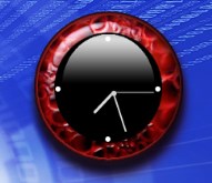 Red Grunge Clock