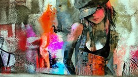 young woman wearing a dark cap