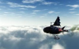Flying over clouds