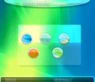 Glass clock dock icons