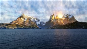 Amazing Ocean Mountain Sunset