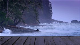 Rainy Storm  Ocean Waves_