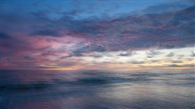 Ocean Cloudy Sunrise Waves