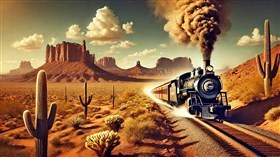 4K Desert Train Ride
