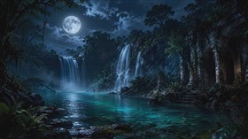 4K Lost Temple Falls 
