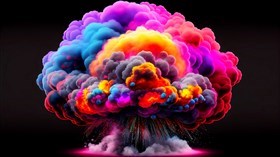 4K Neon Rain Cloud
