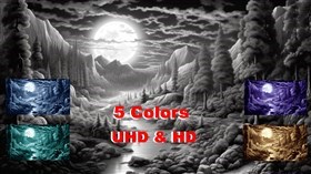 UHD HD Dark Forest Moon 5  Colors