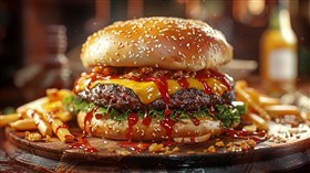 4K Burger and Fries