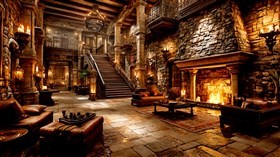 4K Castle Fireplace