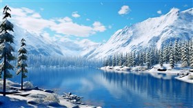 4K Winter Lake