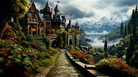 4K Mountain Castle