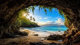 4K Beach Cave