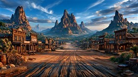 4K Old West Town