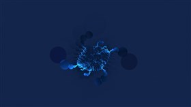 Windows virus in blue